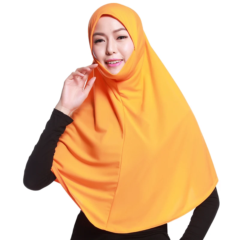 Мусульманская женская однотонная шапка Hijabs женский головной платок из