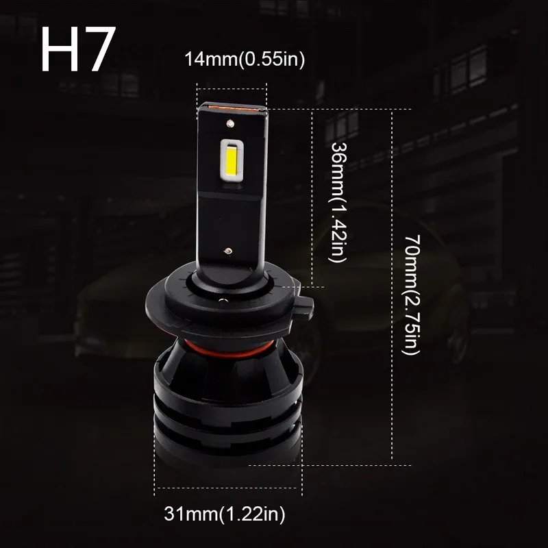 Safego 2 шт. H4 H7 H8 H9 H11 9005 9006 светодиодный автомобилей головной светильник лампы 55W 24V 6000LM 6500K светодиодный мотоциклетный светильник супер яркий свет сигнальная лампа M2