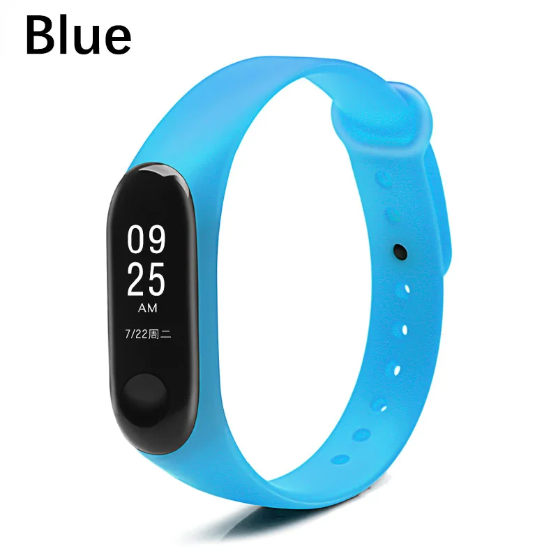 Blue BOORUI Новое поступление mi Band 3 ремешок mi band 3 Силиконовый ремешок для xiaomi mi 3 браслет сменный Браслет Смарт-браслет аксессуары - Цвет: Blue