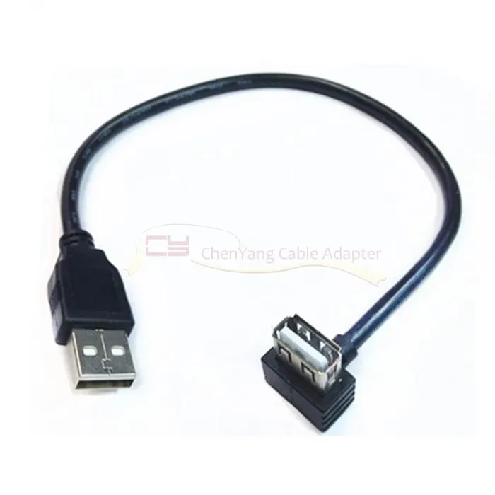 USB 2 0 Тип A штекер вверх прямоугольный 90 градусов Женский удлинитель 20 см |