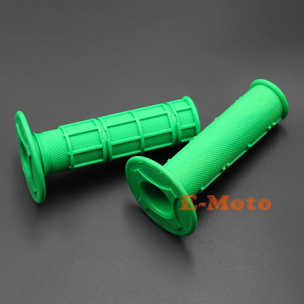 

MX Waffle Handlebar Rubber Grips Throttle Grip Motocross Dirt Bike 22mm 7/8" Green NEW