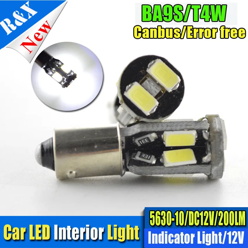 2/4 шт. Авто Обратный светодиодный BA9S canbus BAX9S сбоку светодиодный H6W Canbus 10 светодиодный 5730 smd bay9s светодиодный парковочная лампа без ошибок автомобиля светодиодный свет