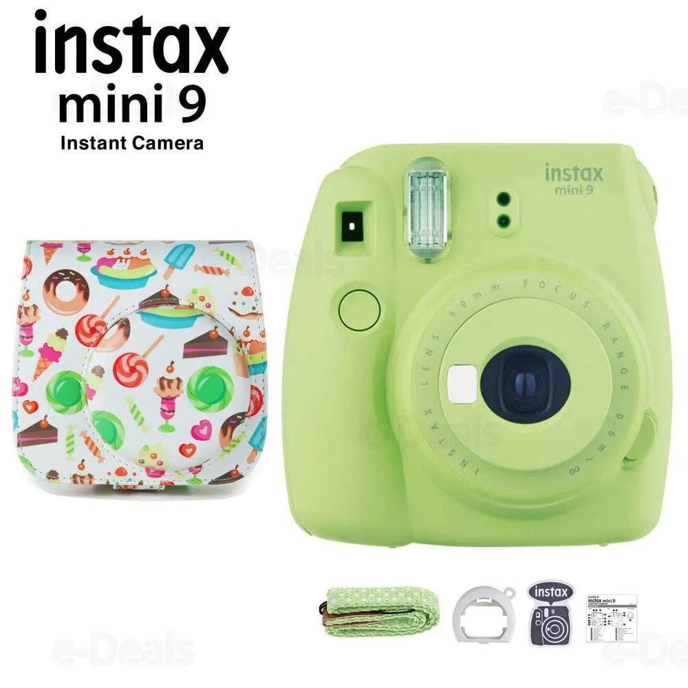Fujifilm Instax Mini 9 мгновенная пленка для камеры светло зеленый + качественный мягкий