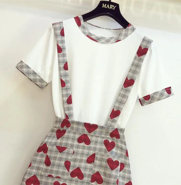 Twinsets Лето Для женщин Цвет блока Лоскутная футболка с круглым вырезом + сердце