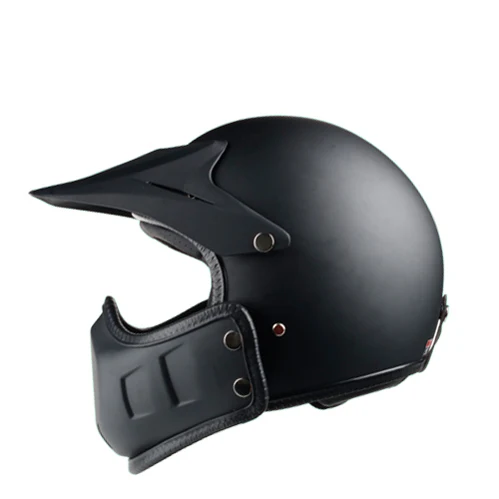 Винтажный moto cross moto rcycle шлем Ретро Кафе Racer Vespa открытое лицо каск полное лицо casco moto модульный Мото шлем в горошек - Цвет: 1