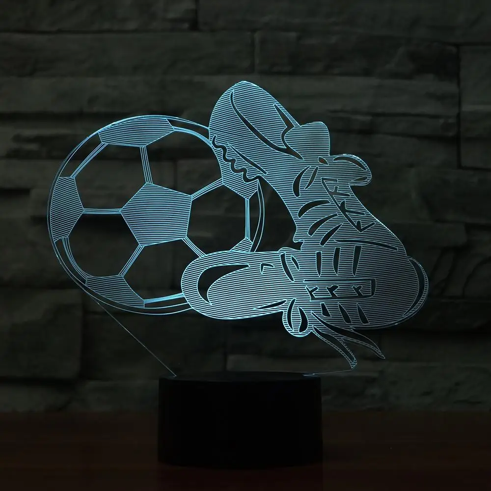 Kingchip футбол клуб 3D Led Ночник светодиодные акриловые красочные огни голограмма