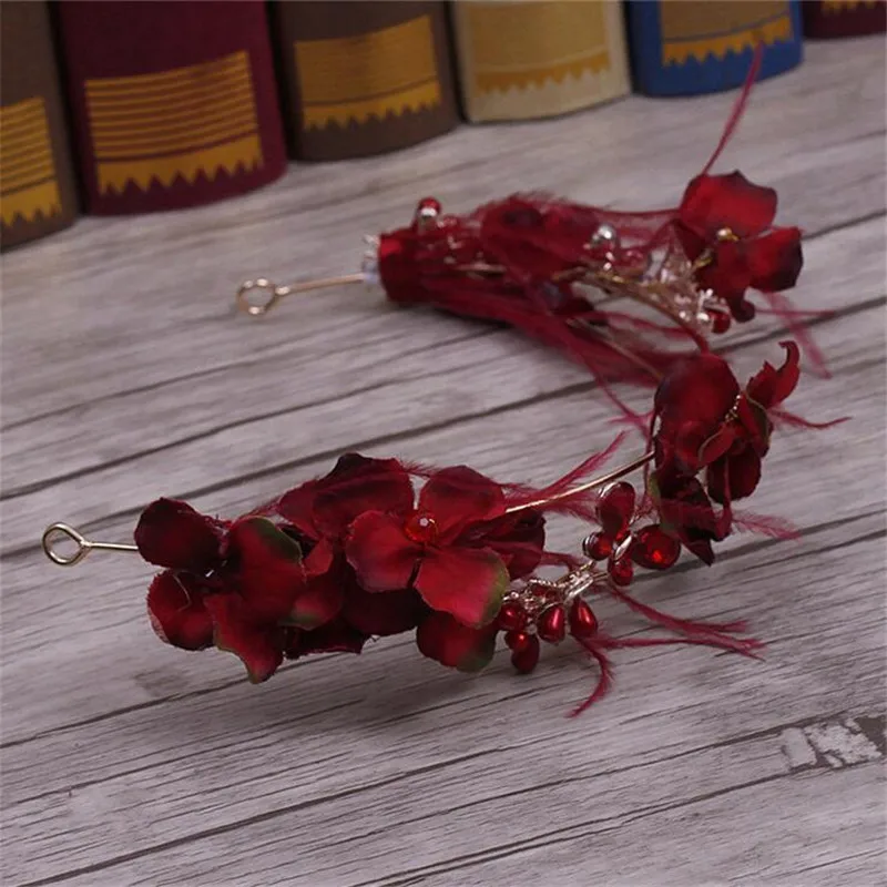 CC Ювелирные изделия ручной работы Цветы короны тиары невеста повязки для волос