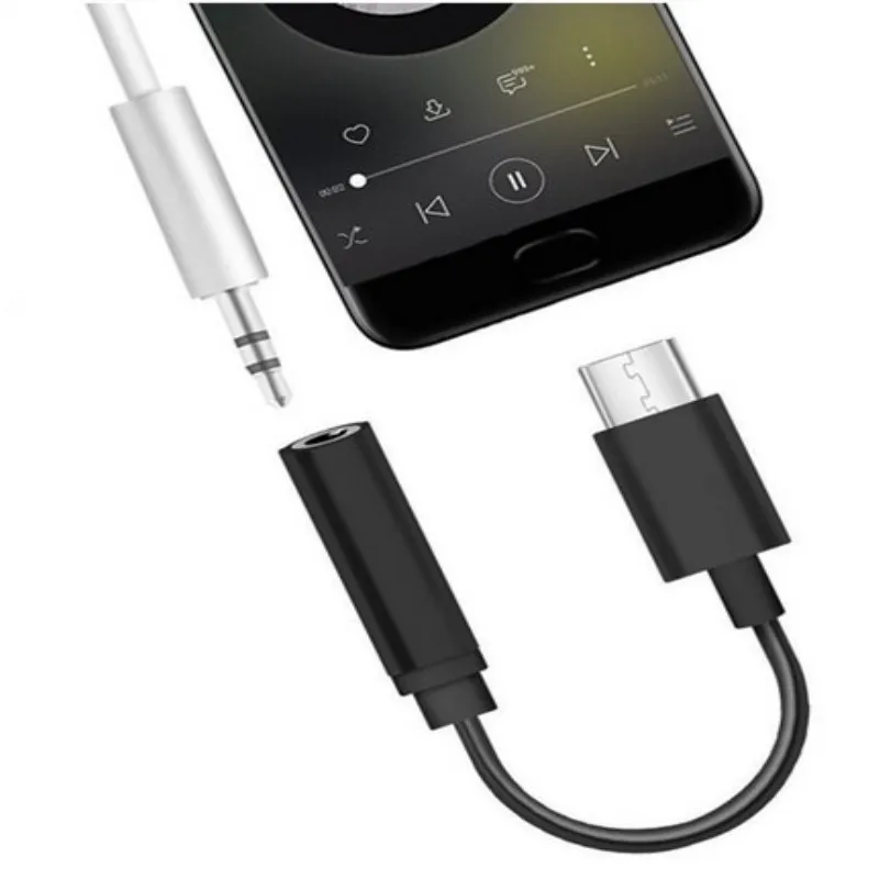 5 шт. аудиоадаптер для наушников типа C-3 мм USB-C-3 разъем Aux микрофона кабель Moto Z/Le 2/Le