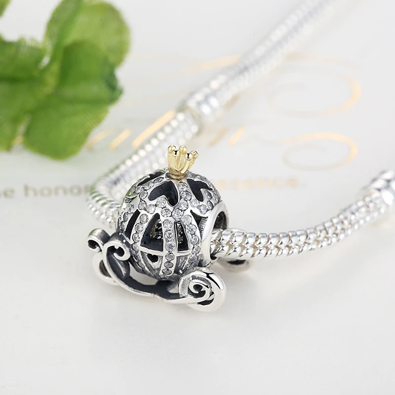 Оптовая Продажа Модные 925 стерлингового серебра Европейский Карета для Золушки в