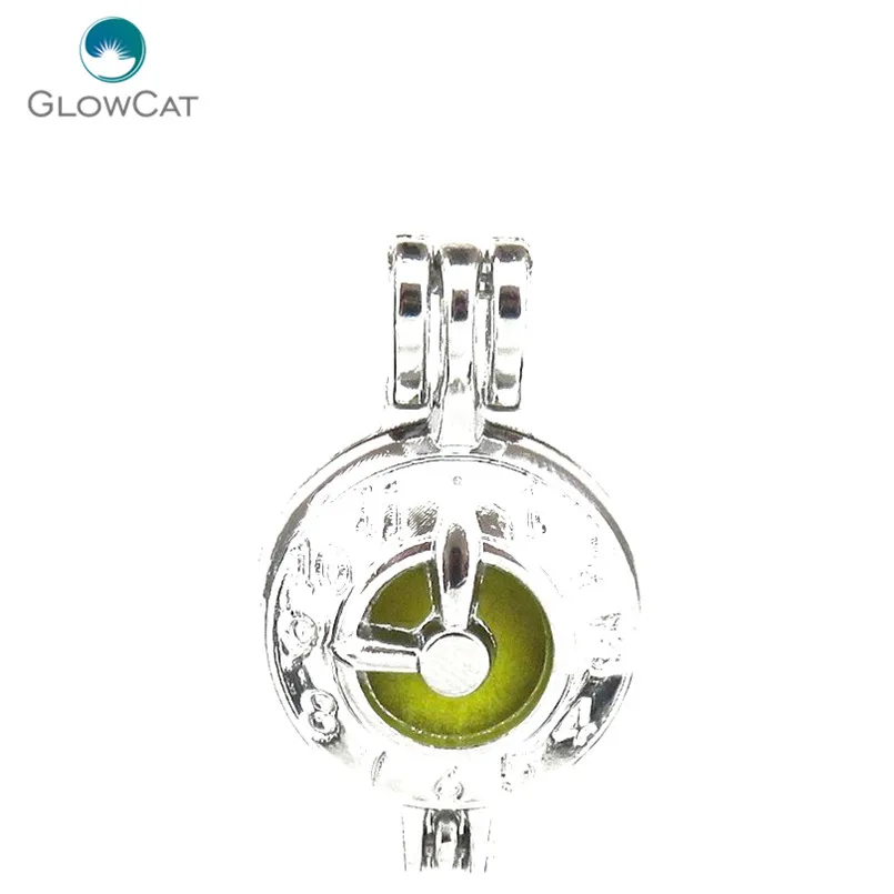 

L600 5 шт./лот яркие серебряные милые часы жемчужные бусины клетка Кулон медальон сказочная вечерние диффузор эфирного масла