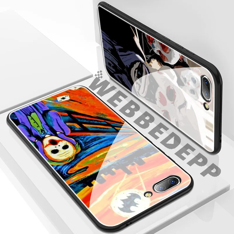 WEBBEDEPP Knight Joker Batman Tempered Glass Case for Huawei Mate 20 P20 P10 P Smart 2019 2018 &amp Honor 10 9 8X 7A Lite Pro |