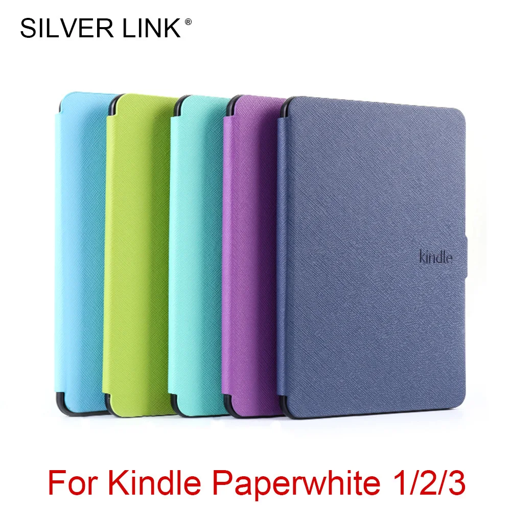 Чехол для Kindle Paperwhite123 из искусственной кожи с разноцветным покрытием Skin Auto Sleep/Wakeup
