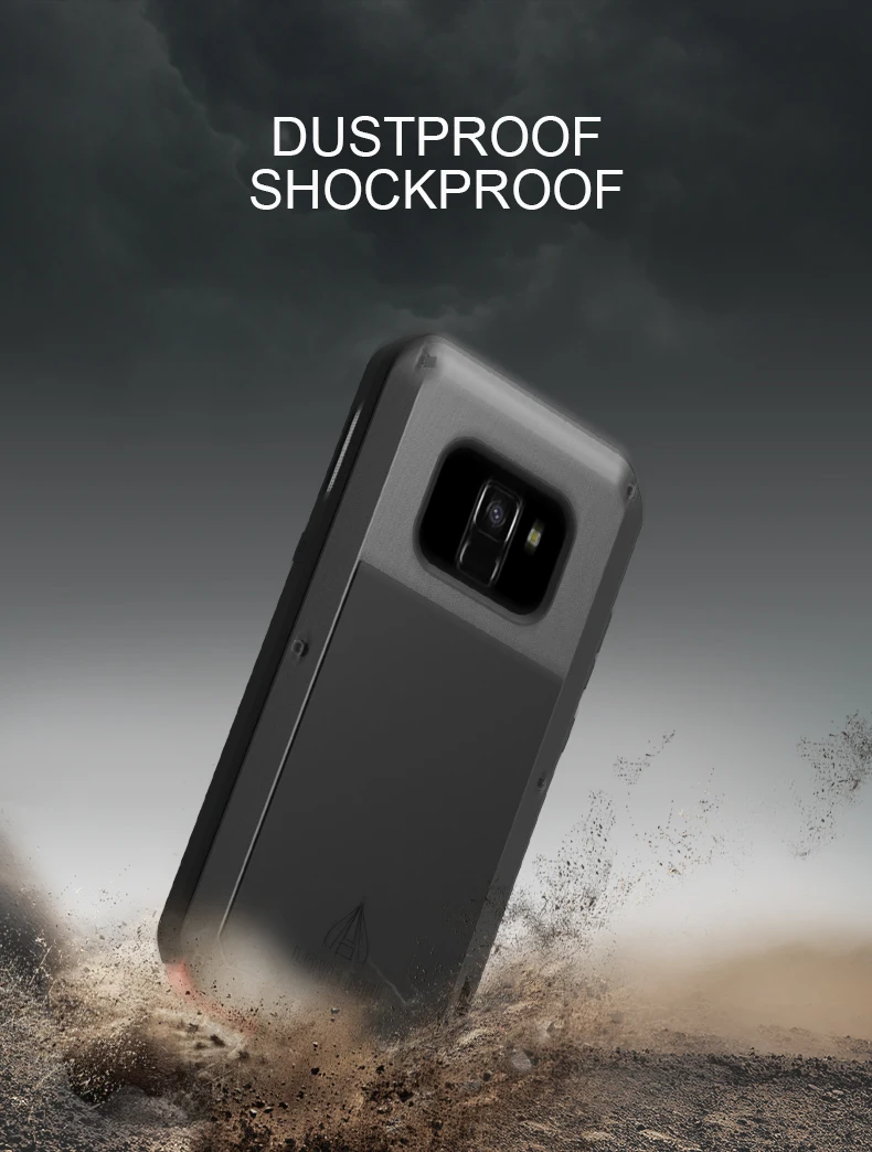 Водонепроницаемый чехол Love mei для Samsung Galaxy A8 2018 противоударный металлический