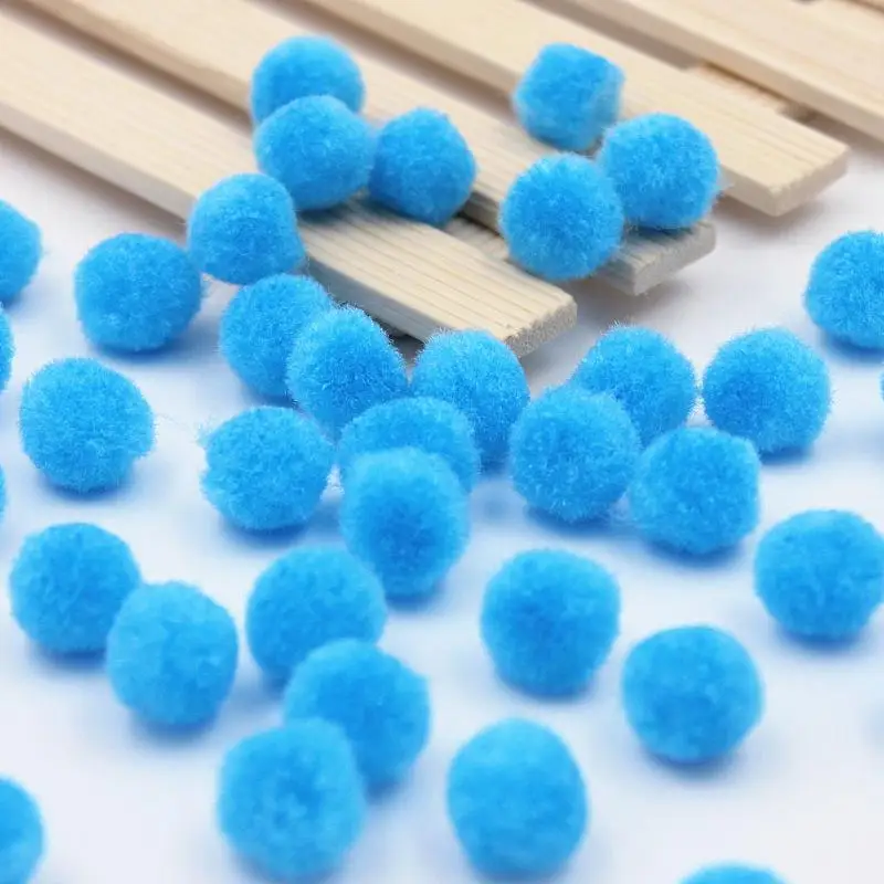 Sky blue 14 мм 50 шт./лот Рождественская шляпа декоративный Детский Развивающие игрушки материалы для ручной работы «сделай сам» Многоцветный шерстяной шар - Цвет: Sky blue