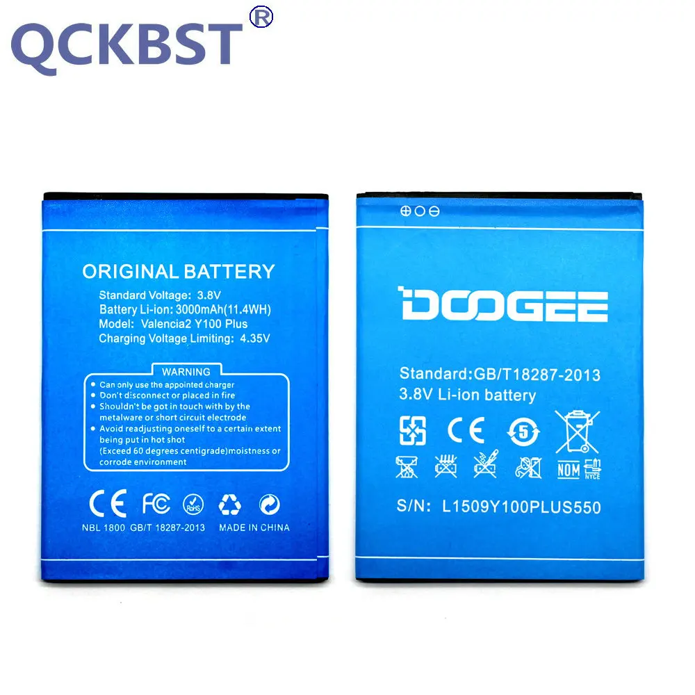 Новый аккумулятор 3000 мАч Y100Plus Для Doogee Y100 Plus высококачественный сменный + код