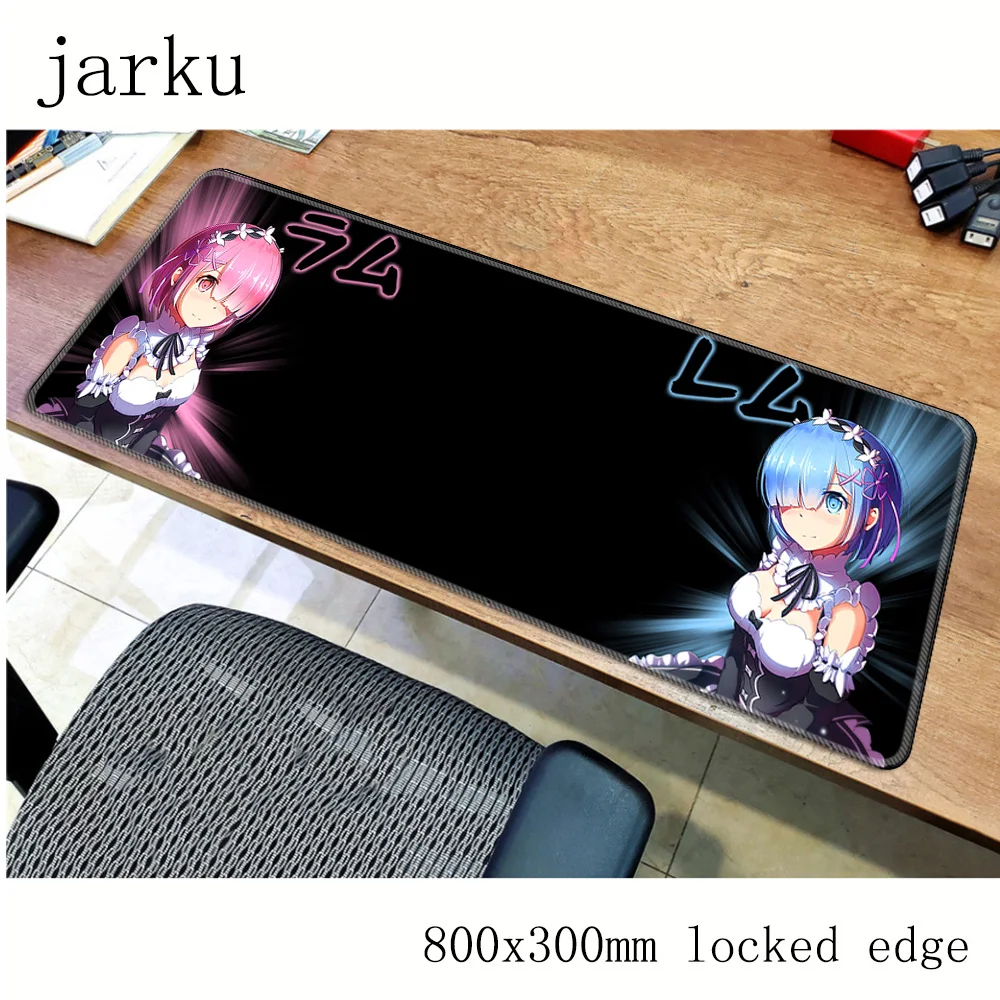 Компьютерный коврик для мыши re zero геймерский 800x300x2 мм большого мальчика
