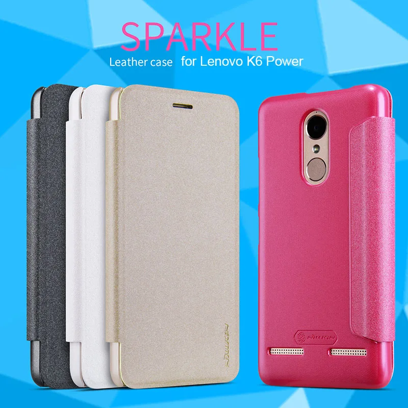 Для Lenovo K6 Power 5 0 &quotNILLKIN Sparkle роскошный Флип кожаный с умным окном для просмотра