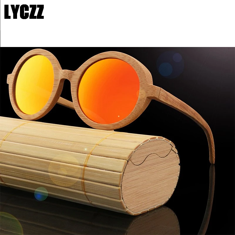 Lyczz Real солнцезащитные очки в деревянной оправе унисекс ручного пошива Banboo/дерево