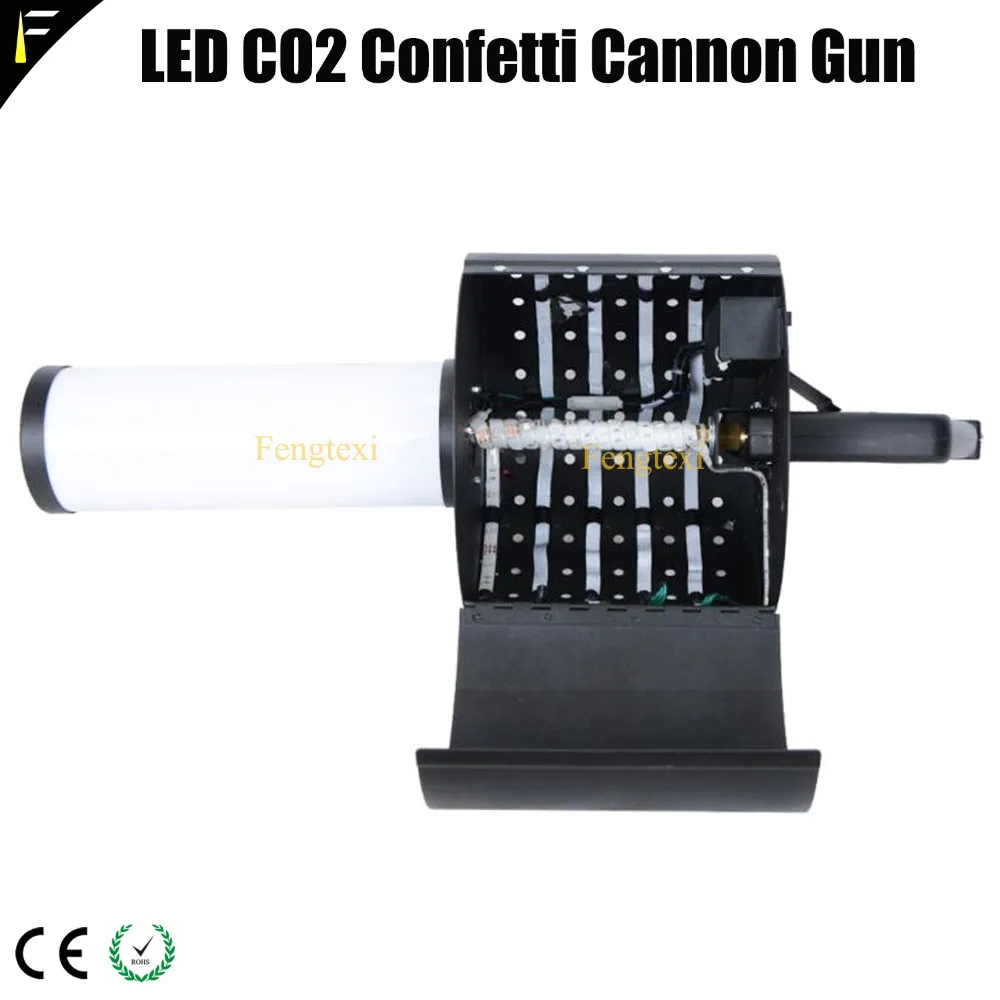 СО2 струйный пистолет и конфетти распыление 2 в 1 светодиодный сухой лед RGB газ CO2
