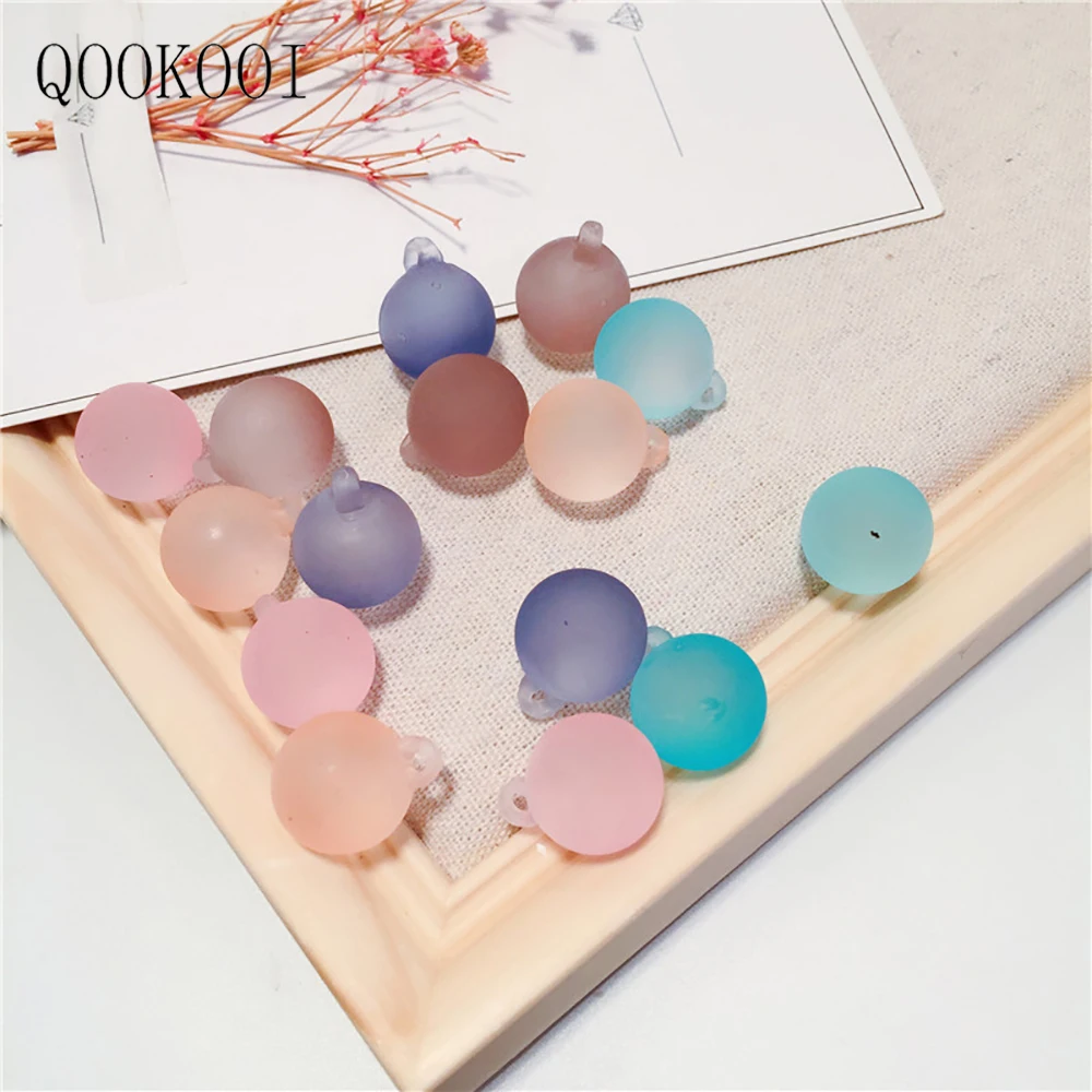 QOOKOO я 10 шт./упак. прозрачный Стекло круглый шар брелок кулон Смола DIY Craft Бусины