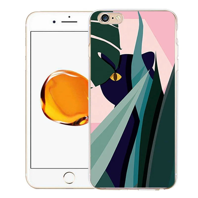QMSWEI TPU прозрачный телефон чехол для iPhone 6G 6s 7 8 plus x мягкий мост кошка небо море CuteCover