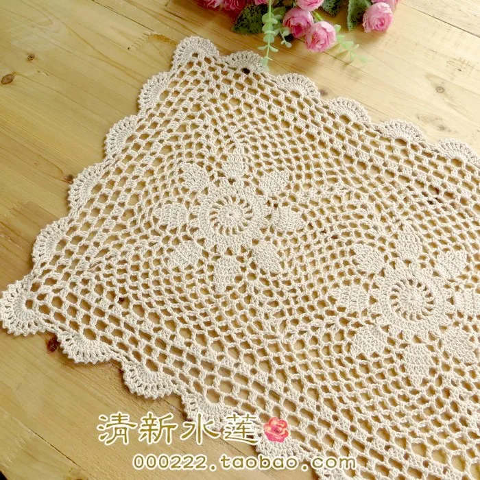 Европейский стиль ручная работа игла для вязания крючком 100% хлопок Настольная