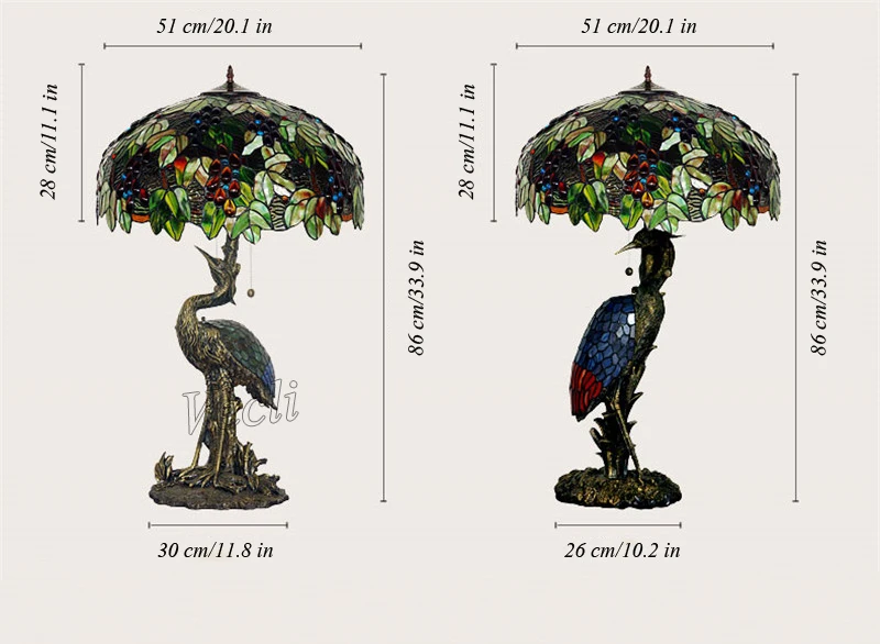 Роскошная витражная птица Tiffanylamp, высокий Настольный светильник, художественный декор, для гостиной, офиса, барной стойки, отеля, кафе, декоративная лампа