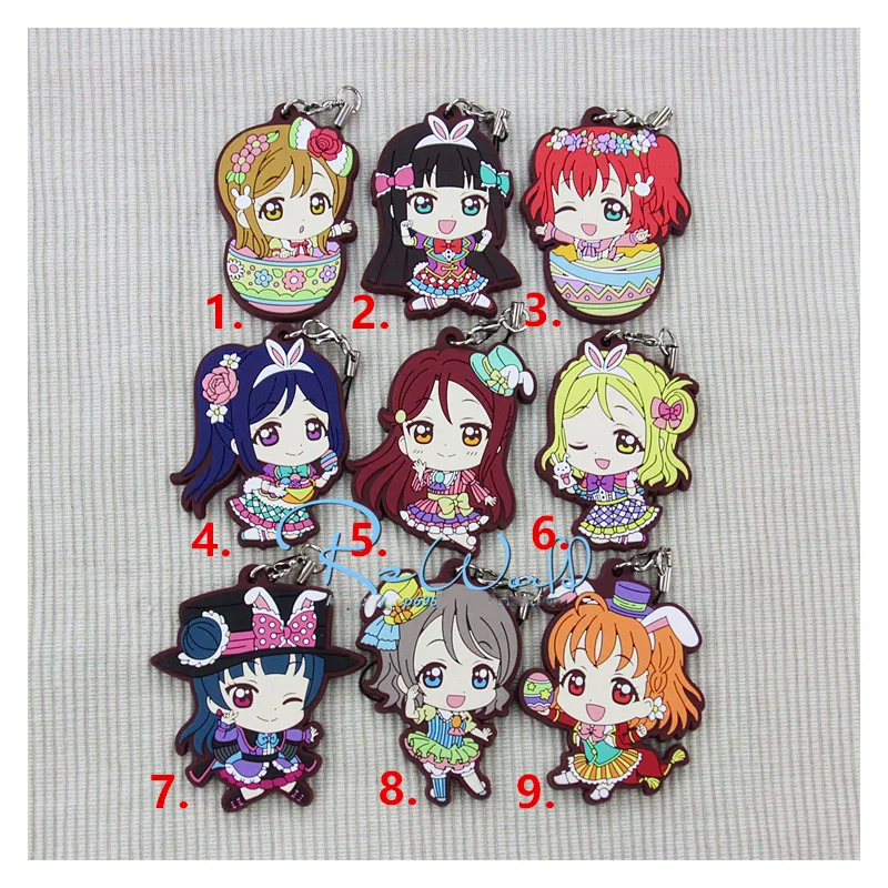 1 шт. аниме брелок LoveLive Sunshine Aqours Kurosawa диам Ватанабэ цушима йошико kязstarto Portachiavi