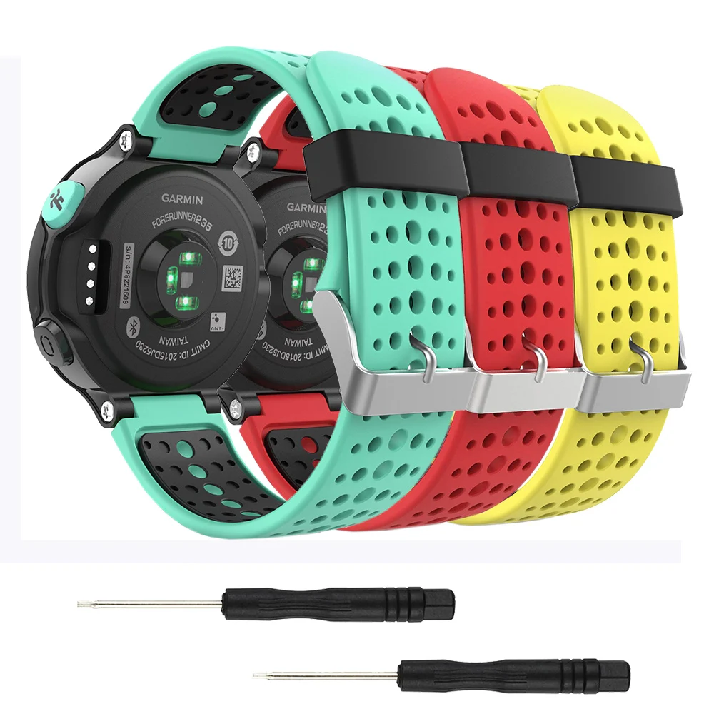 3 шт. ремешок для умных часов Garmin Forerunner 230/220/235/620/630/735XT силиконовый браслет