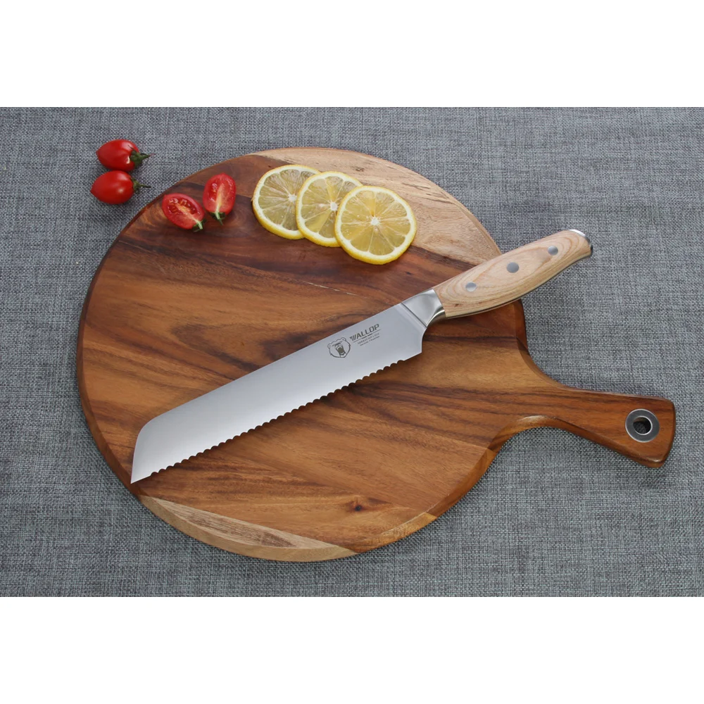 Wallop нож для хлеба немецкий HC кухонный нарезки тортов из нержавеющей стали