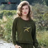 free army brand new fashion hoody casual style women hoodies army green camouflage o neck long sleeve sweatshirt gs 8716ab
