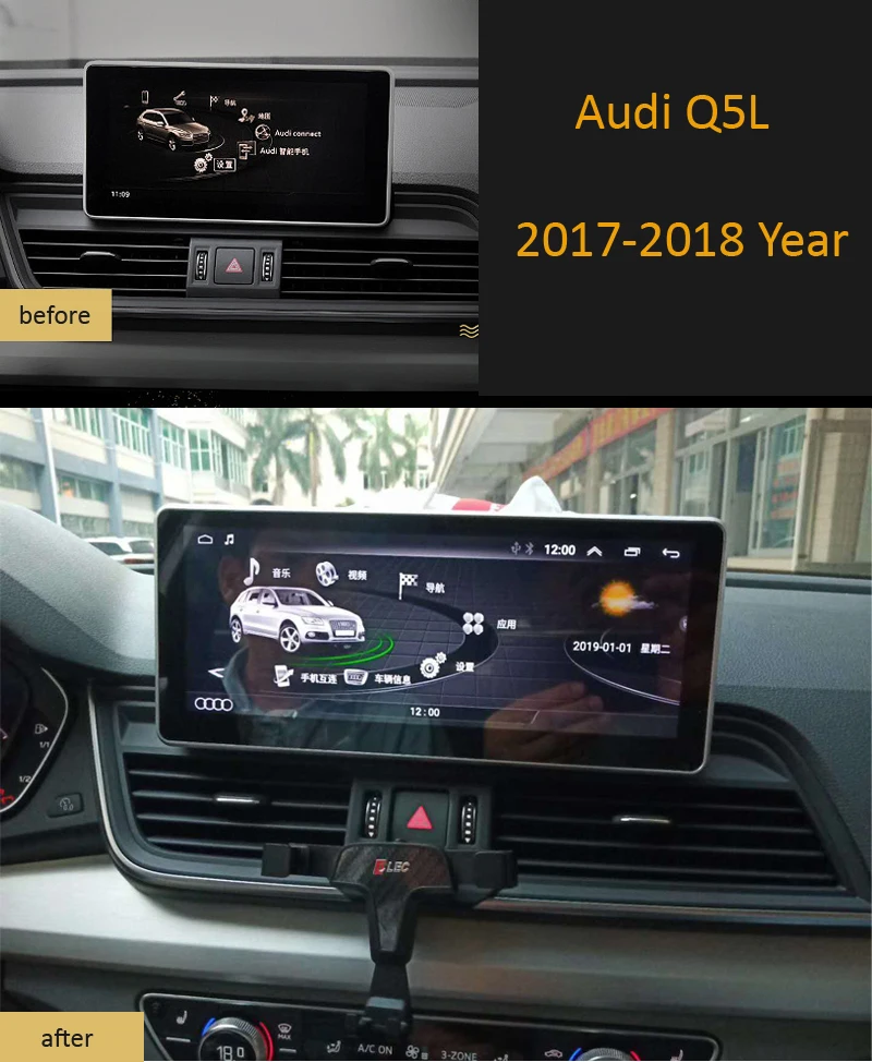 HFCYJIA 10,2" Android 9,0 Система Автомобильный мультимедийный стерео для Audi Q5L- gps Navi экран ips сенсорный 2+ 32 Гб ram wifi Google