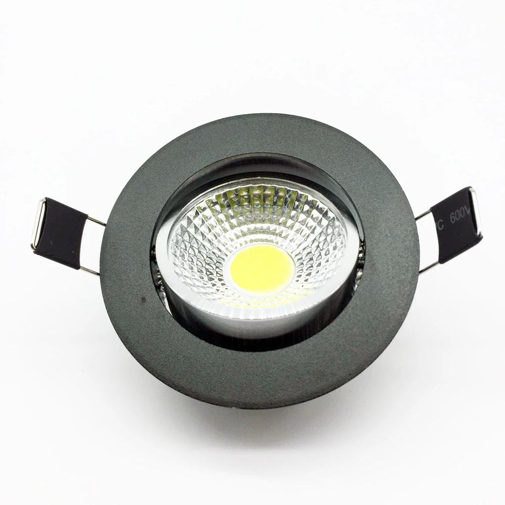 10xnew arrivel LED Dimmable Led светильник черный COB 3 Вт 5 7 12 Точечный 85 265 в потолочные