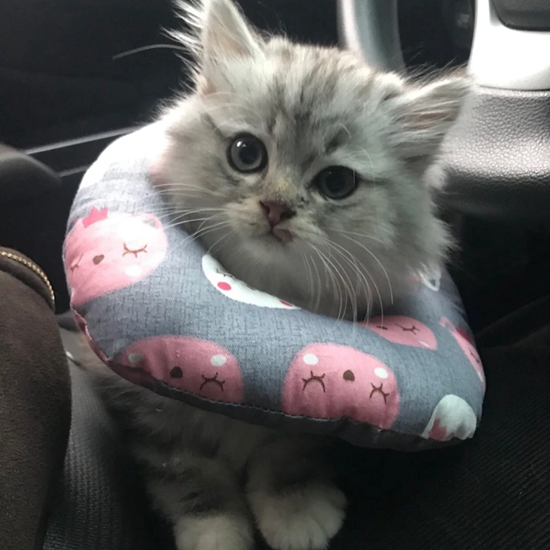 Pet Dog Cat Хлопок Elizabeth круг защитный Восстанавливающий надувной воротник для предотвращения лижания ран щенка хирургический воротник