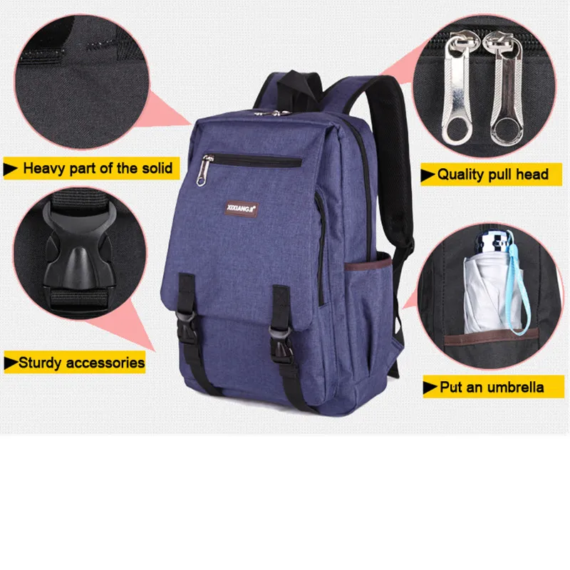 Jacodel 15 inch Laptop Bag Fashion Schoolbag Backpack Women Men's Shoulder Notebook for Macbook Air 13 Pro Students bag | Компьютеры и