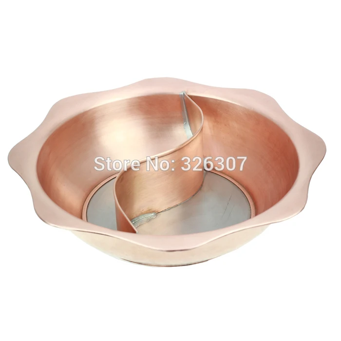 32cm Sichuan Chongqing China copper mandarin duck hot pot thickened Mongolian Chinese handmade fire stewpot chafing dish | Дом и сад