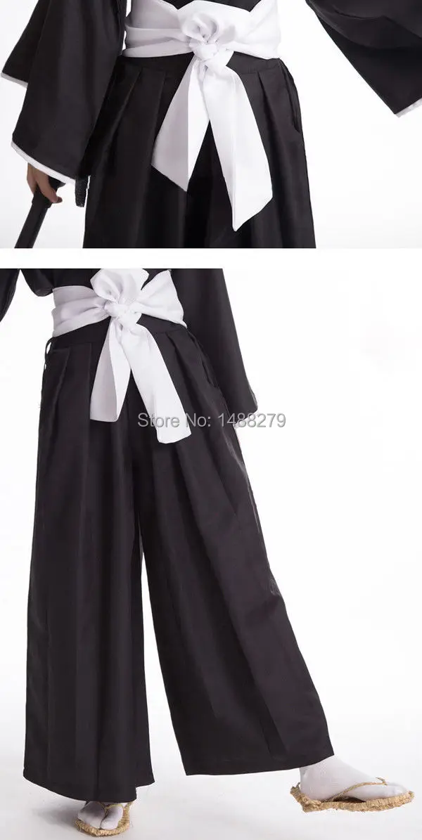 

New Bleach Cosplay Costume Black Shinigami Death Kimono Outfit Halloween Carnival Party Anime Costumes for Men S-XL