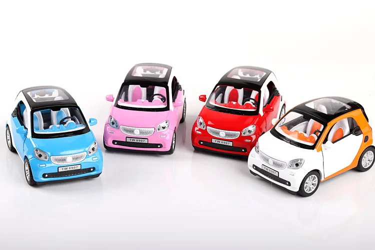 1:32 Мини Смарт ForTwo модель автомобиля сплав металла литья под давлением модель автомобиля коллекция подарок автомобили игрушки для детей
