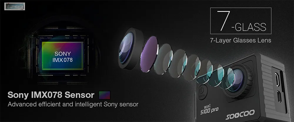 Новинка SOOCOO S100 Pro Voice ControlWifi 4K Экшн камера 2 0 сенсорный экран с гироскопом и пультом