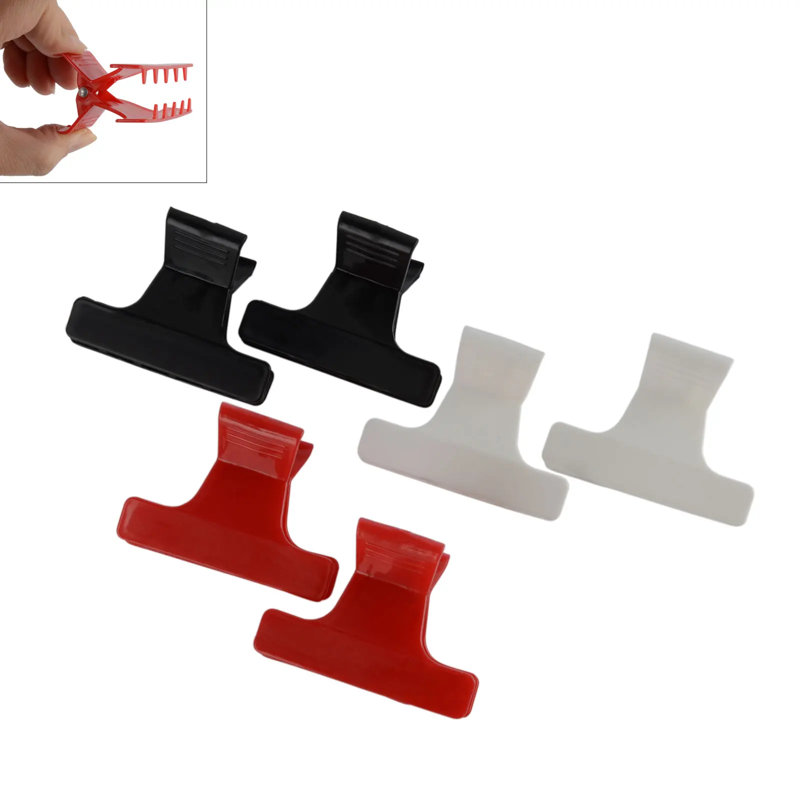 Mayitr 6 шт. Профессиональный секционный зажим Многоцветный Пластиковый парикмахерский салон зажим для укладки волос инструмент