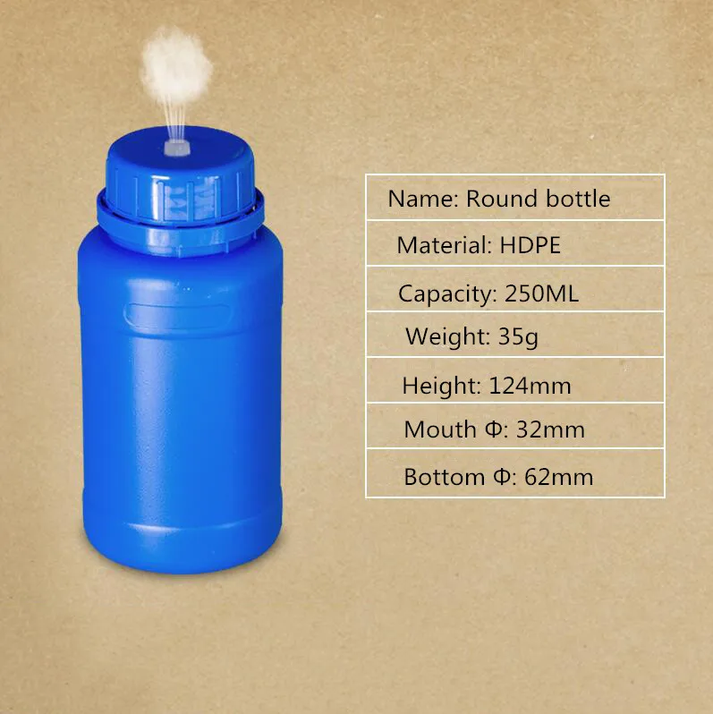 Breathable cover 3 250 мл HDPE пластиковые бутылки с крышками для вскрытия, пищевой безопасный контейнер для масла, масла, кондиционера герметичный - Цвет: Breathable cover 3