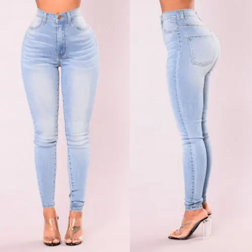 Джинсы ITFABS женские зауженные с завышенной посадкой|high waist stretch jeans|slim pencil jeanspencil jeans