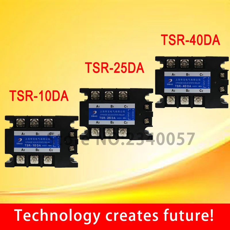 

Трехфазное твердотельное реле TSR-10DA /25DA /40DA, 10 А, 25 А, 40 А постоянного тока, 480 В, 3 фазы