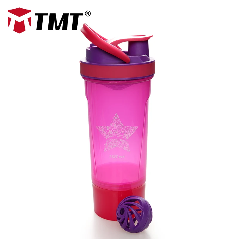 Rose Red TMT тренажерный зал Спортивная бутылка для воды PP протеиновый порошок коробка фитнес смешанный 316 шейкер портативная большая бутылочка No-BPA наружные аксессуары - Цвет: Rose Red