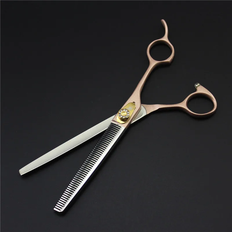 7 дюймов высокое количество розовое золото ручка ножницы для ухода за домашними