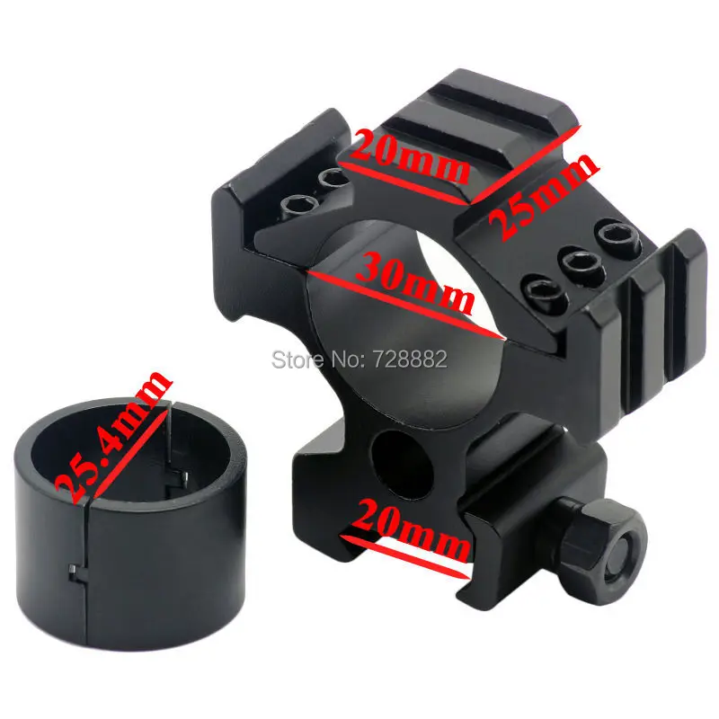 Тактический фонарь с высокой посадкой Tri Rail рис креплением для Вивер 1 &quot25/30 мм