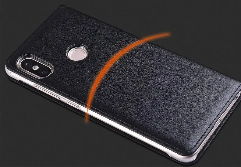 Искусственная кожа xiaomi Mi A2 lite чехол xiaomi 6X redmi 6 pro Чехол Флип-кожаное окно фронтальная защита из легкоплавкого стекла смарт-чехол для телефона