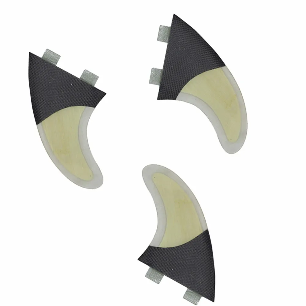 

NEW Top Notch FCS G7 Bamboo Veneer And Carbon Fiber Surfboard Fins 3pcs Trusters Surf Fins