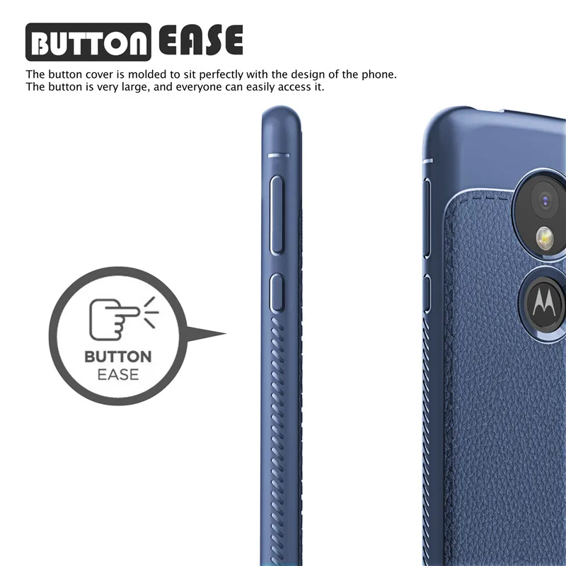 Bosilang Gentry с кожаным покрытием ТПУ Футляр для телефона для Motorola E5 Бизнес Стиль личи кожи прикрепляющийся к травмы чехол из термопластичного полиуретана
