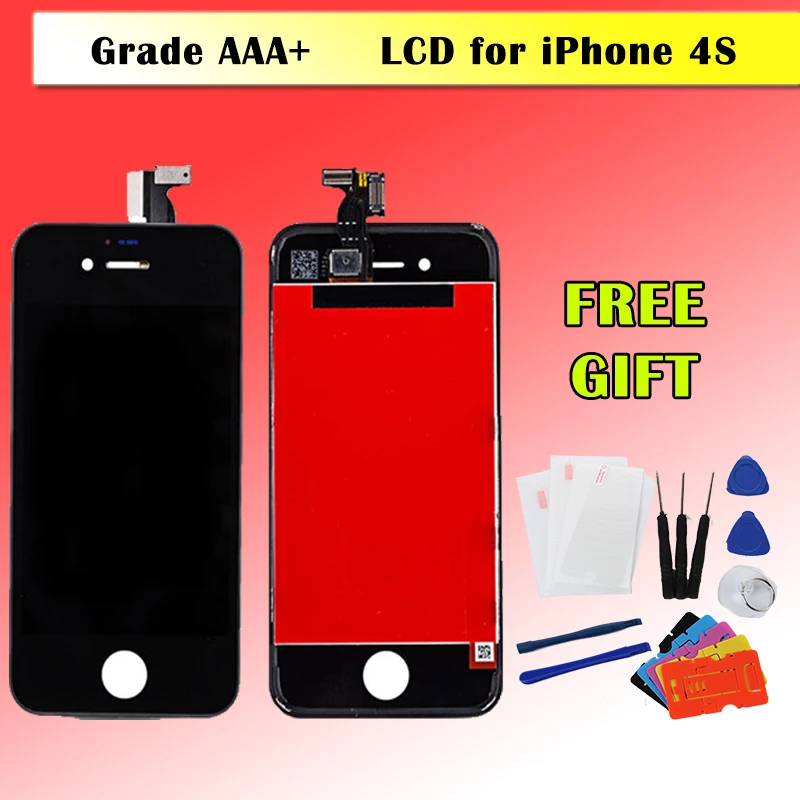 ЖК экран AAAA для iPhone 4 4G 100% испытано Замена дисплея дигитайзер сенсорного экрана
